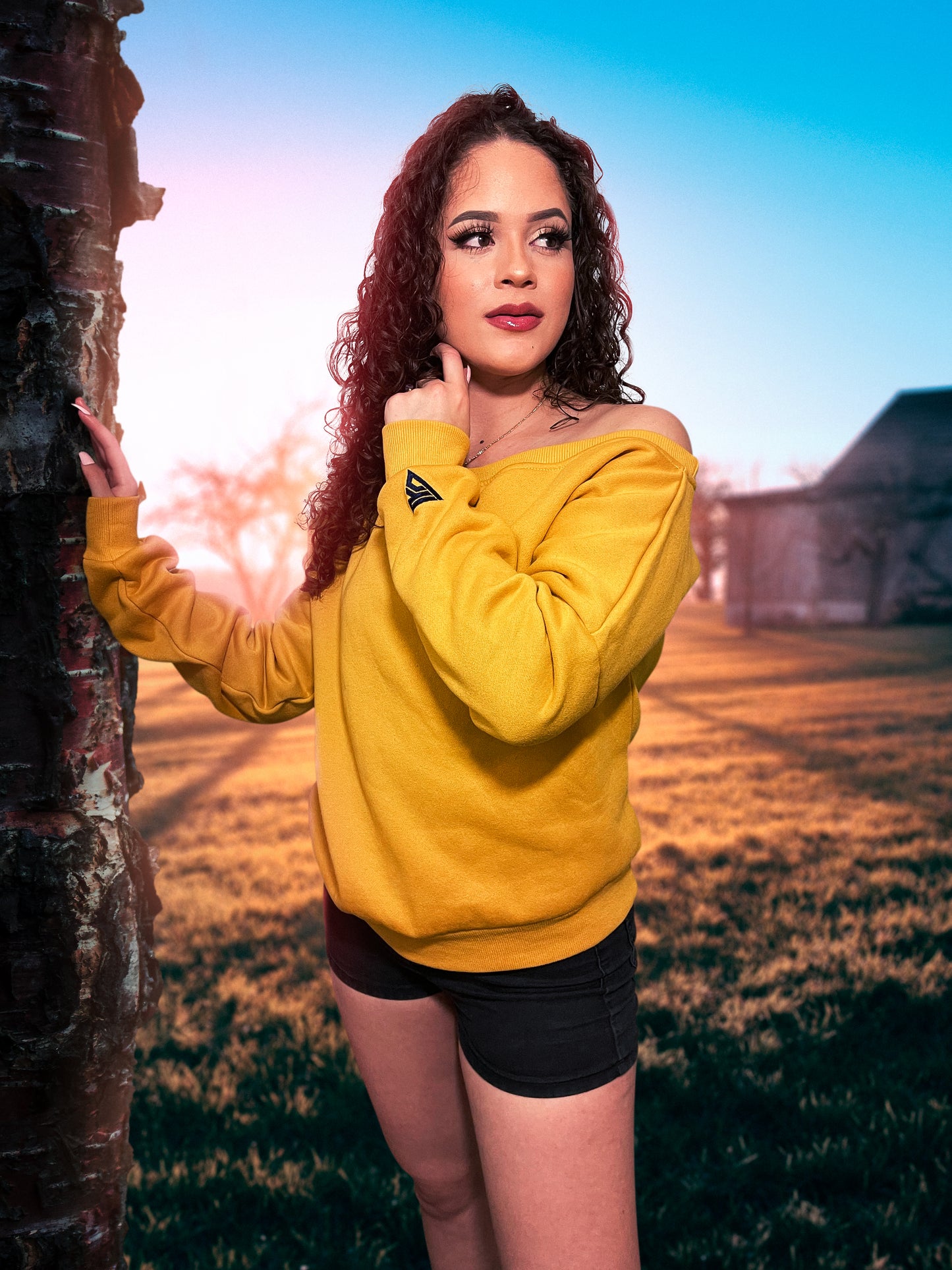 Rock & Breeze women’s off-shoulder streetwear sweatshirt