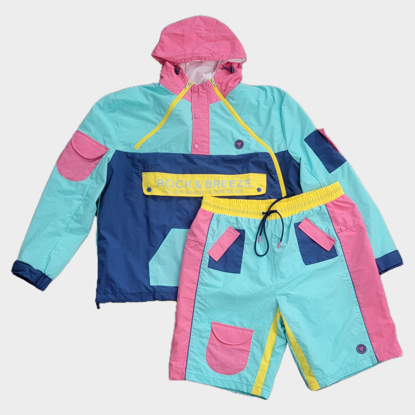 Triple Zip Windbreaker Jacket – PINK| Lightweight Streetwear Windbreaker
