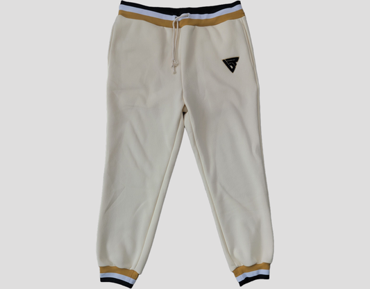 Cream Chenille Logo Joggers