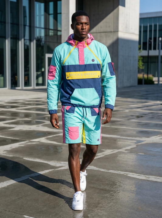 Triple Zip Windbreaker Jacket – PINK| Lightweight Streetwear Windbreaker